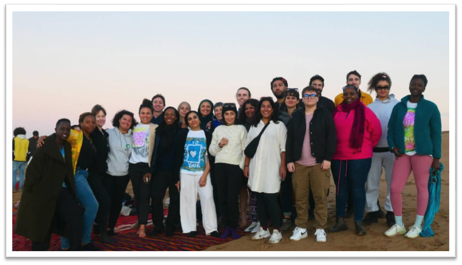 Some of the core participants during the Decolonising process final gathering in Essaouira, Morocco, 2022